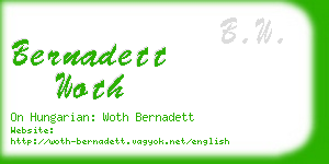 bernadett woth business card